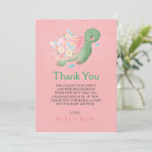 かわいい小さな亀の赤ちゃんシャワーサンキューカード サンキューカード (スタンド正面)