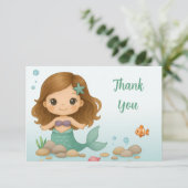かわいい小さな人魚 サンキューカード (スタンド正面)