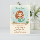 かわいい小さな人魚 サンキューカード (スタンド正面)