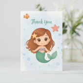 かわいい小さな人魚 サンキューカード (スタンド正面)