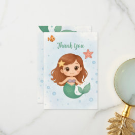 かわいい小さな人魚 サンキューカード