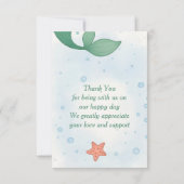 かわいい小さな人魚 サンキューカード (裏面)
