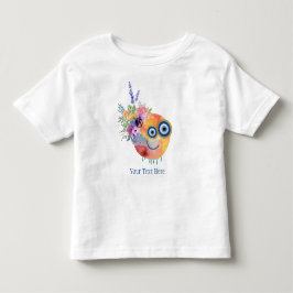かわいい小さな仲間たちの花柄コレクションをカスタマイズ トドラーTシャツ