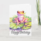 かわいい小さな休息フロギー カード (正面)