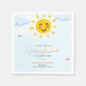 かわいい小さな光のサンシャインペーパーナプキン スタンダードカクテルナプキン (正面)