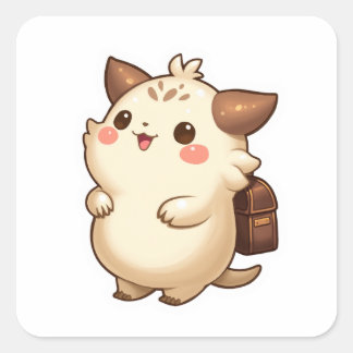 かわいい小さな冒険家キャラクターステッカーシート スクエアシール