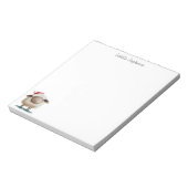 かわいい小さな冬の羊のパーソナライズされた名前 ノートパッド (回転)