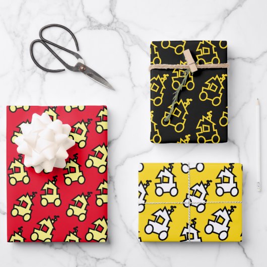 かわいい小さな列車 ラッピングペーパーシート (正面)