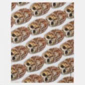 かわいい小さな北のこぎり フリースブランケット (正面)