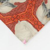 かわいい小さな北京犬 フリースブランケット (角)