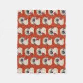 かわいい小さな北京犬 フリースブランケット (正面)