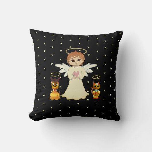 かわいい小さな天使たち クッション (正面)