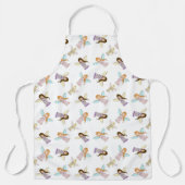 かわいい小さな天使のお洒落イラストパターン エプロン (正面)
