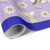 かわいい小さな天使オンパープル ラッピングペーパー (ロールコーナー)