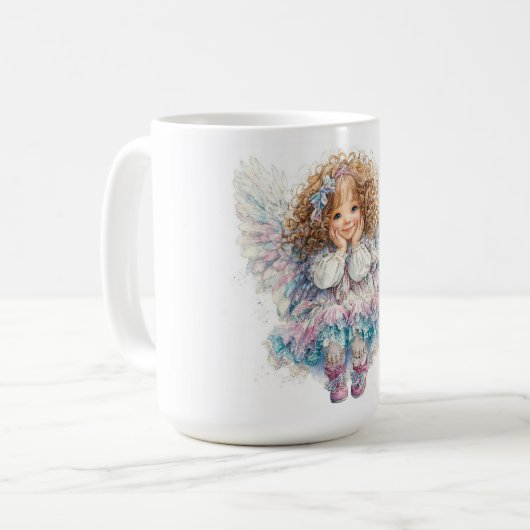 かわいい小さな天使 コーヒーマグカップ (正面左)