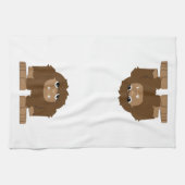 かわいい小さな太い足 キッチンタオル (横)