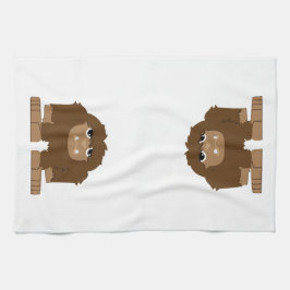 かわいい小さな太い足 キッチンタオル