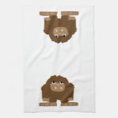 かわいい小さな太い足 キッチンタオル (縦)