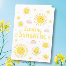 かわいい小さな太陽と虹