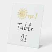 かわいい小さな太陽の光1st誕生日テーブルナンバ 台座サイン (正面)
