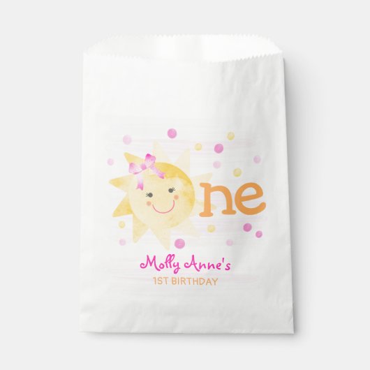 かわいい小さな太陽の光1st誕生日 フェイバーバッグ (正面)