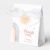 かわいい小さな太陽&レインボーボホベイビーシャワー フェイバーボックス (正面サイド)