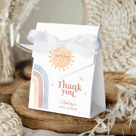 かわいい小さな太陽&レインボーボホベイビーシャワー フェイバーボックス