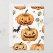 かわいい小さな女の子と彼女の猫 招待状 (裏面)