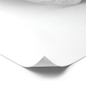 かわいい小さな女の子と青い目と花in海 ポスター (角)