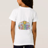 かわいい小さな女の子の夏のデザインTシャツ Tシャツ (裏面)