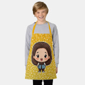 かわいい小さな女の子エプロン エプロン (着用した状態)