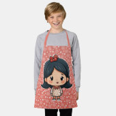 かわいい小さな女の子エプロン エプロン (着用した状態)