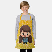 かわいい小さな女の子エプロン エプロン (着用した状態)