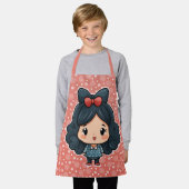 かわいい小さな女の子エプロン エプロン (着用した状態)