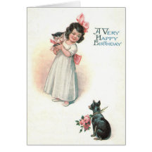 かわいい小さな女の子キッテンパピーバラ