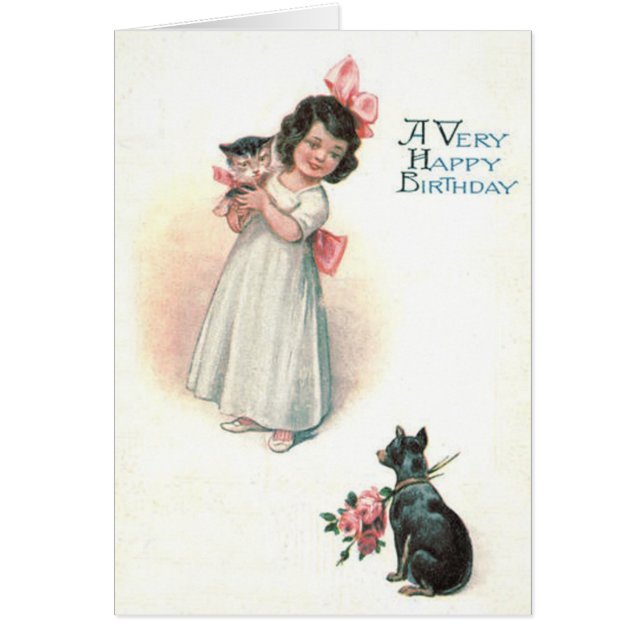 かわいい小さな女の子キッテンパピーバラ (正面)