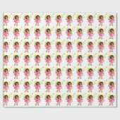 かわいい小さな女の子ギフトラッピング紙 ラッピングペーパー (フラット)