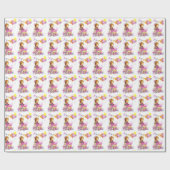 かわいい小さな女の子ギフトラッピング紙 ラッピングペーパー (フラット)