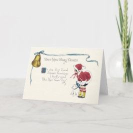 かわいい小さな女の子ドッグベル シーズンカード