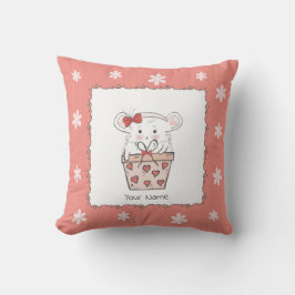 かわいい小さな女の子ハムスターピンク クッション