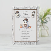 かわいい小さな女の子ブハロウィーンベビーシャワー 招待状 (スタンド正面)