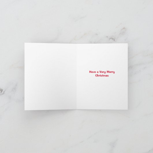 かわいい小さな女の子プレゼントクリスマスホリデーカード シーズンカード (内部)