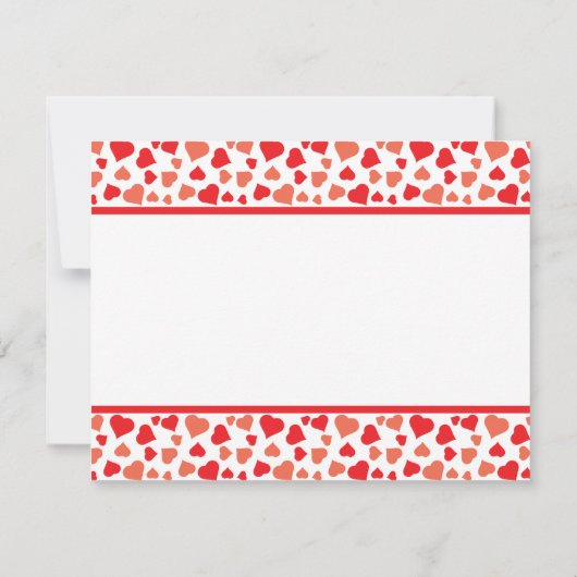 かわいい小さな女の子ホールディングセントバレンタインハートカード ノートカード (裏面)