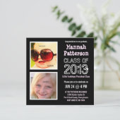 かわいい小さな女の子幼稚園パーティー 招待状 (スタンド正面)