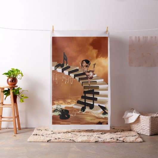 かわいい小さな女の子 ファブリック (インサイチュ)