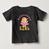 かわいい小さな女の子 ベビーTシャツ (正面)