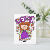 かわいい小さな女の子 ポストカード (スタンド正面)