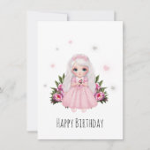 かわいい小さな女の子（花） シーズンカード (正面)