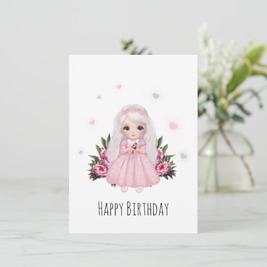 かわいい小さな女の子（花） シーズンカード (スタンド正面)