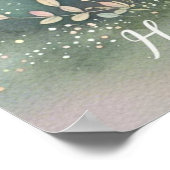 かわいい小さな妖精がキノコの上に止まっている ポスター (角)